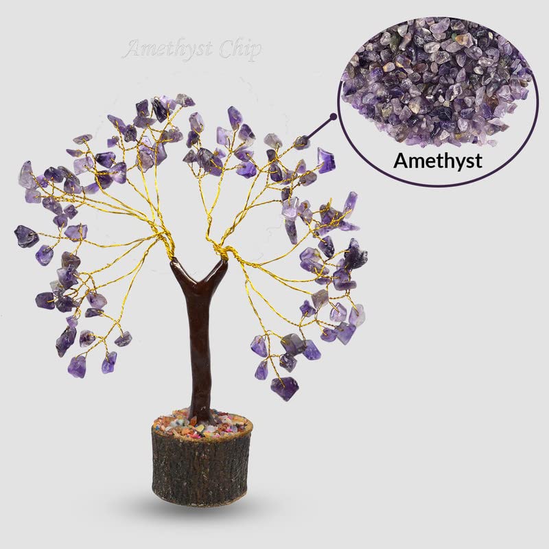 Reiki Crystal Products Amethyst Stone Tree 100 Beads Crystal Tree Stone Tree Showpiece - Image 5