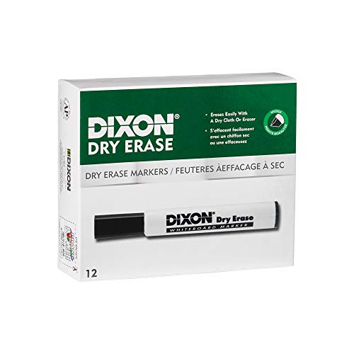 Dixon Dry Erase Markers, Wedge Tip, Red, 12-Pack (92101) - Image 3