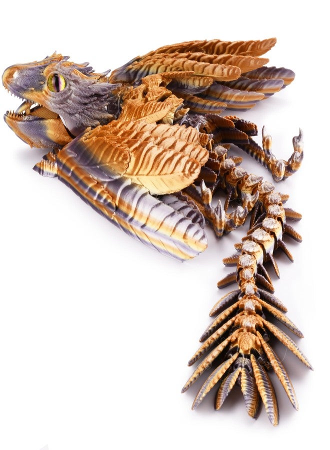 Guwewu Feathered Wyvern Dragon, 3D Printed Dragon, Articulated Dragon, Fidget Dragon, 3D Printed Toys, Desktop Pet (Stormcrest) - Image 1