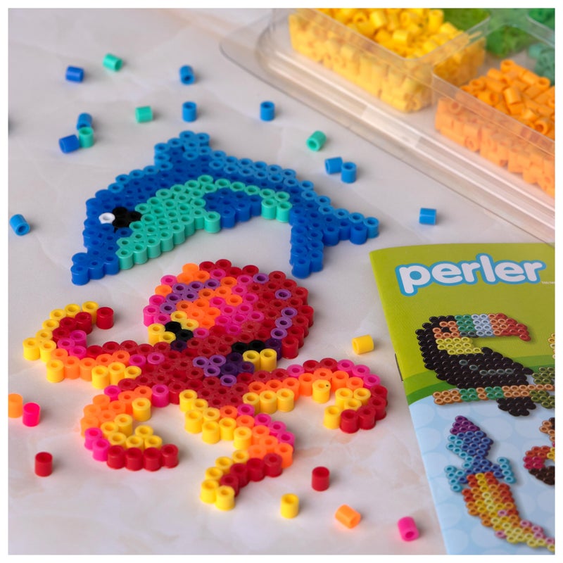 Perler 17605 Assorted Fuse Beads Kit with Storage Tray and Pattern Book for Arts and Crafts, Multicolor, 4001pcs - Image 4