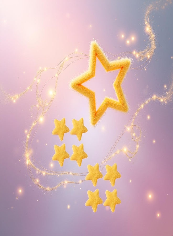 BWESOO 8Pcs Yellow Star Hairpins Solid Color Fluffy Fuzzy Soft Anti-slip Hair Decor Portable Sweet Style Pentagram Bangs Clips Hair Styling Clips Hair Accessories - Image 3