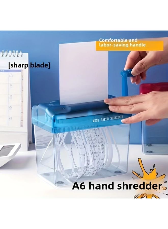 Pink Manual Paper Shredder For Home Office Use No Electricity Needed - Image 4