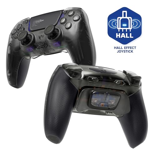 HEXGAMING ULTIMATE PRO Gaming Controller Compatible with ps5/PC/Mobile - 4 Back Buttons, 6 Custom Profiles, Adjustable Triggers, 8 Swappable Thumbsticks - Hall Effect Explorer Black - Image 1