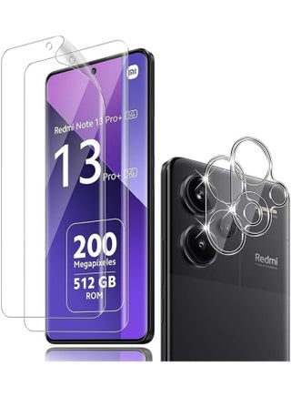 Compatible with Redmi Note 13 Pro Plus [2+2 Pack] TPU Flexible Screen Protector + Camera Lens Protector,9H Hardness HD Anti-Scratch Tempered Glass Bubble Free - pzsku/Z74746836E112815AD746Z/45/_/1706777319/4caed9fd-2c46-4f18-8a05-2a36cc74e82b