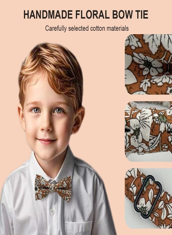 BEWDIO Cotton Bow Ties for Boys Pre Tied Toddler Adjustable Kids Baby Bowties for Wedding Party(63-06M) - Image 2