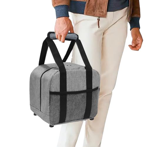 ALSLEA Single Bowling Ball Bag 1 Ball Extra Ball Organizer with Padded Ball Holder, Portable Small Zipper Case with Mesh Pocket, Bowling Gifts for Men, Kids, Beginners (Gray) - Image 5