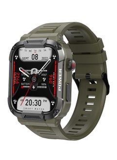 Generic MK66 Military Smartwatch with Bluetooth Call, Waterproof Smart Sport Watches Rugged Outdoor Men's Watch for iPhone Android Smartwatch with Heart Rate Monitor (Green)  - Image 1