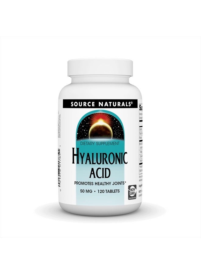 Source Naturals Hyaluronic Acid 50mg, 120 Tablets  - Image 1