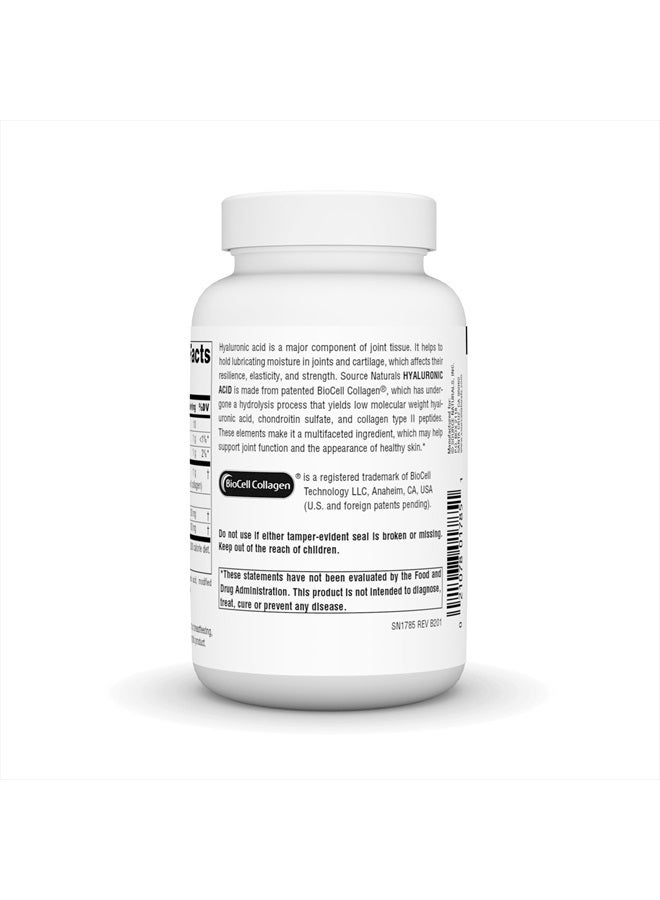 Source Naturals Hyaluronic Acid 50mg, 120 Tablets  - Image 3