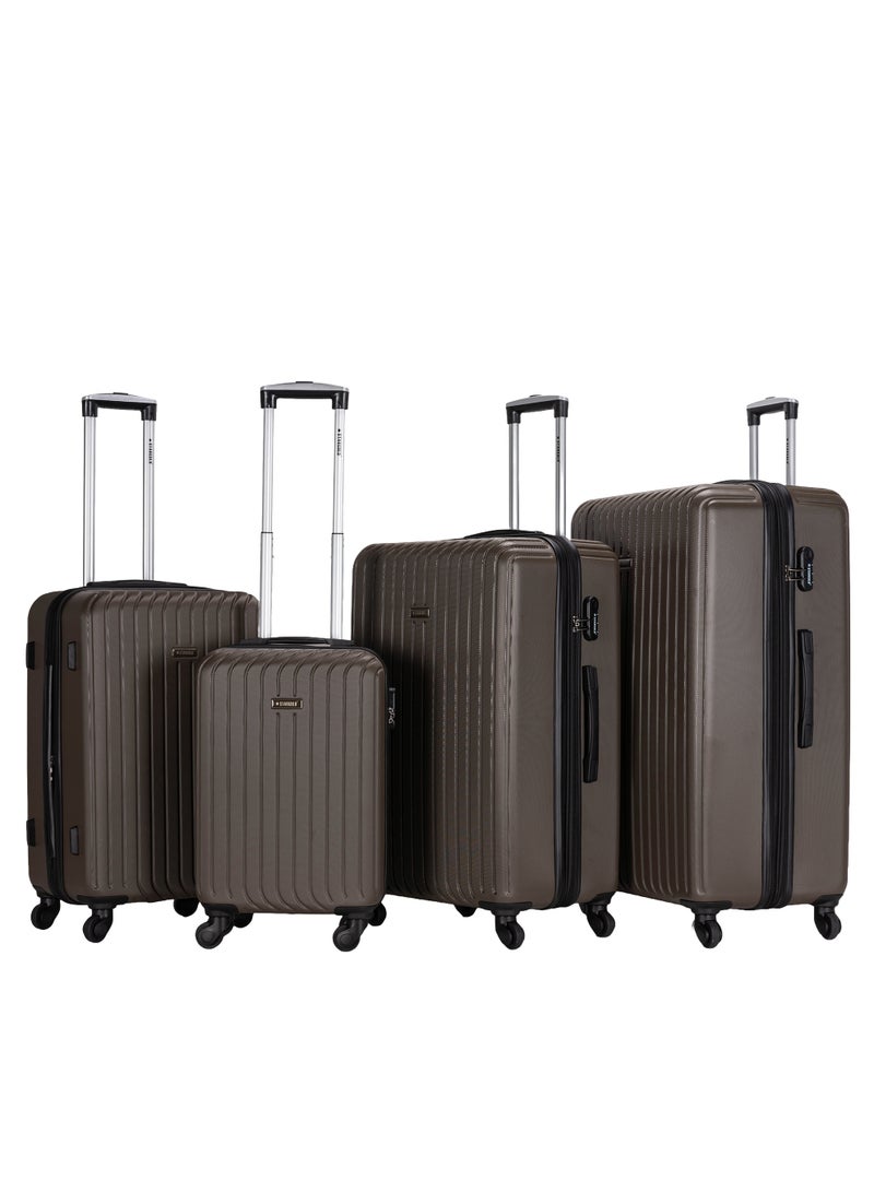 ستارجولد مجموعة أمتعة من 4 قطع، حقيبة سفر صلبة من مادة ABS مع سحاب قابل للتمدد، وعجلات دوارة 360 درجة، وقفل رقمي، وحقيبة سفر خفيفة الوزن بعجلات - Image 1