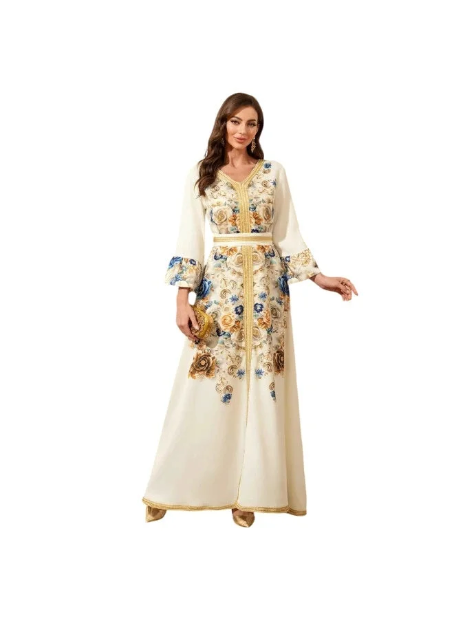 Bidani  Zahra Embroidered Velvet-Touch Maxi for Women | Best Price UAE