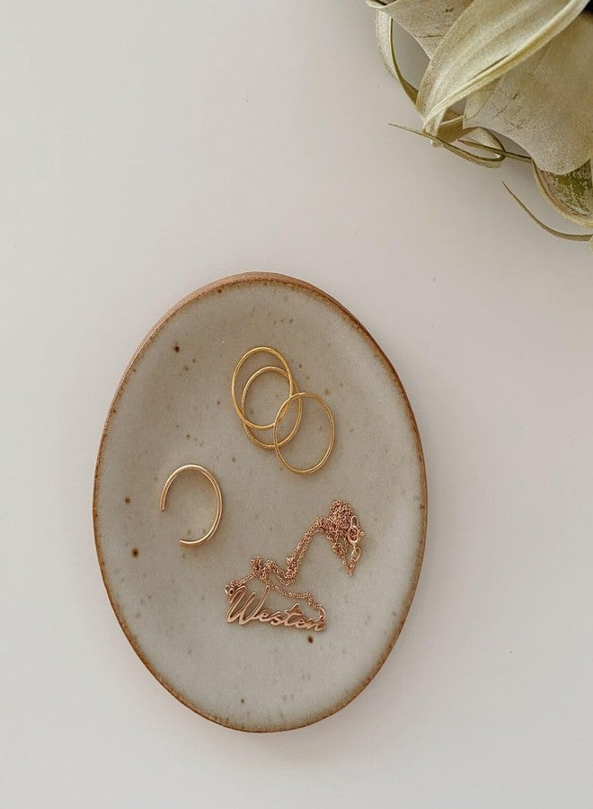 Incrizma Stoneware Jewelry Tray, Decorative Trinket Dish for Rings Earrings Necklaces Bracelet Watch Keys, Birthday Mother's Day Christmas Gift for Women (Jewelry Tray) - Image 2