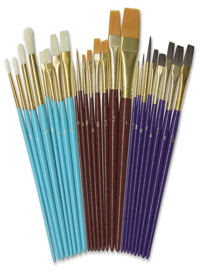 Chenille Kraft Creativity Street 5134 Deluxe Assortment Paint Brush, 24-Piece, per Set