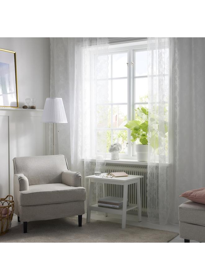 erorex Net Curtains, 1 Pair, Off-White, 145X300 Cm - Image 2