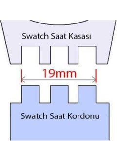 Ata Saat Atasaat 19MM Swatch Compatible Red Silicone Watch Band  - Image 2