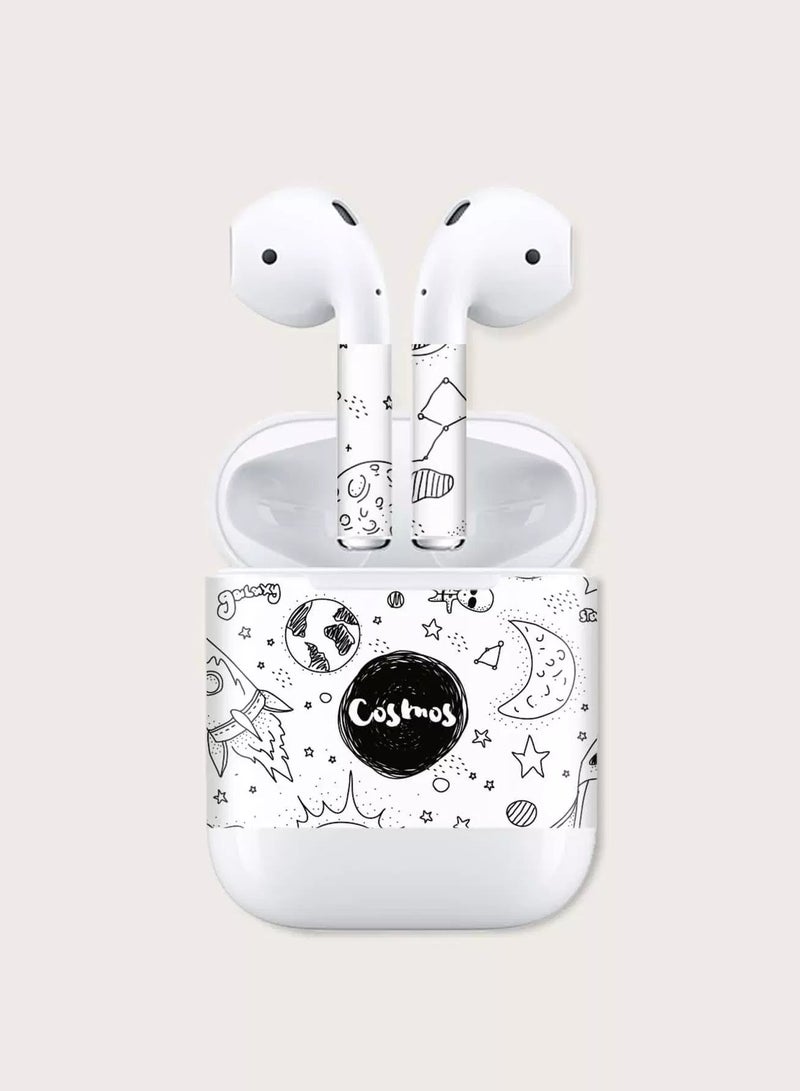 1sheet Cartoon Planet Sticker Compatible With Airpods - Image 4