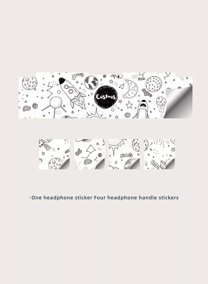 1sheet Cartoon Planet Sticker Compatible With Airpods - Image 3