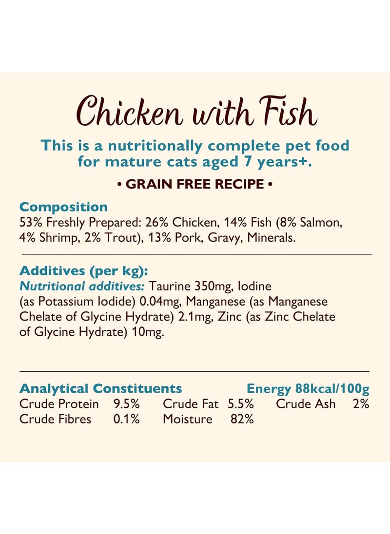 ليلي كيتشن LILY'S KITCHEN Tasty Cuts Chicken & Fish Senior Wet Cat Food 85g X 6pcs  - Image 4