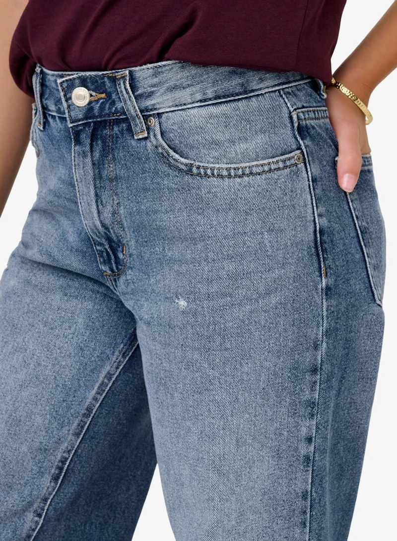 Only  Casual Mid Waist Wide Leg Jeans "32 for Women | Best Price UAE