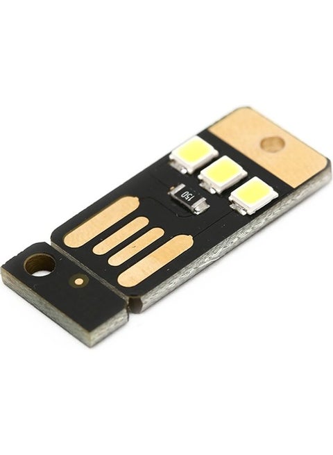 10 Pieces Mini Pocket Card USB Power Key-chain LED Night Light Black 10x6x3cm
