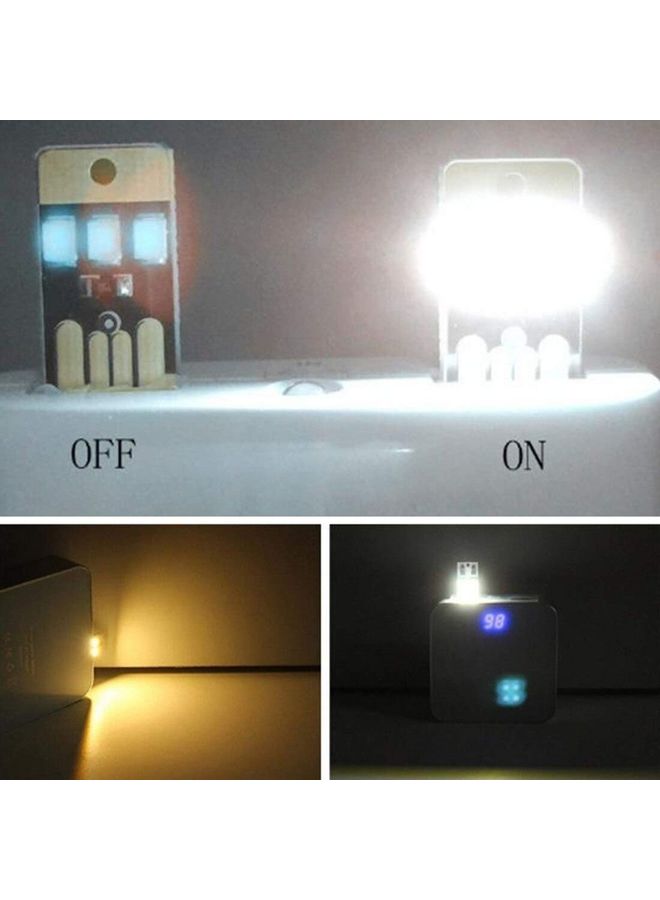 نيبمينينت مصابيح LED ليلية صغيرة للجيب على شكل سلسلة مفاتيح بمنفذ USB مكونة من 10 قطع أسود 10x6x3سم - Image 5