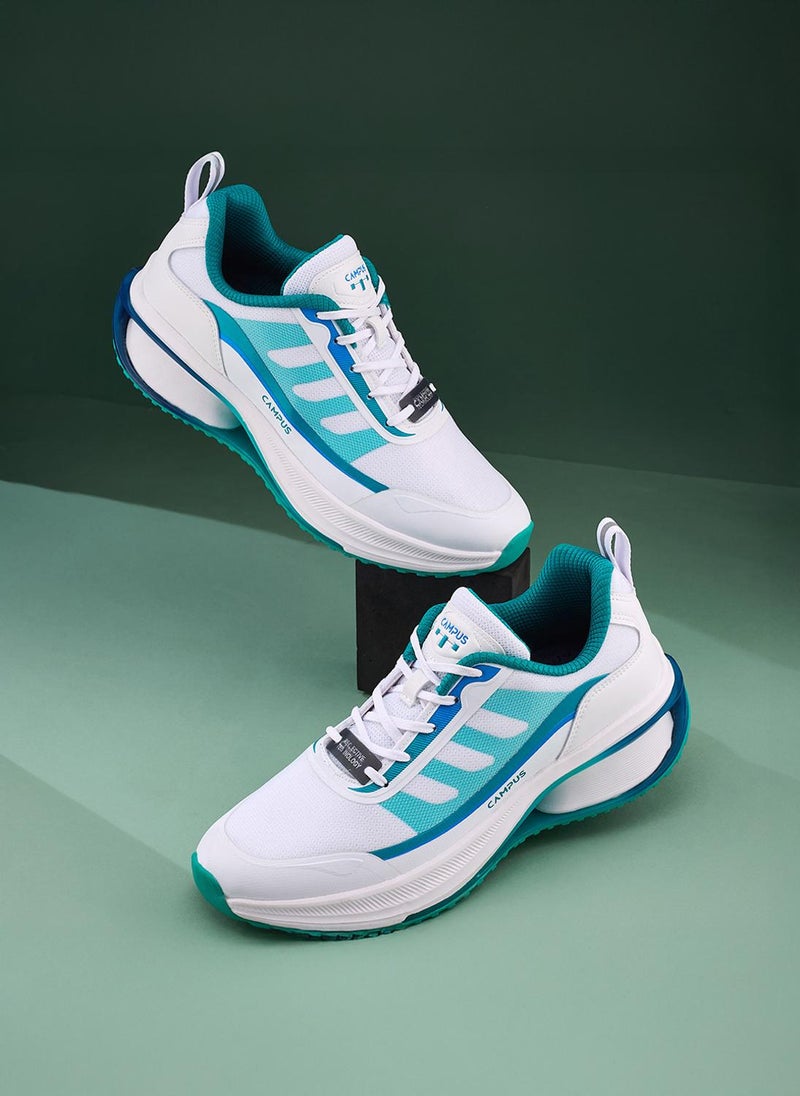 CAMPUS Men Rustik Yoga Max Lace-Up Running Shoes-White - Image 5