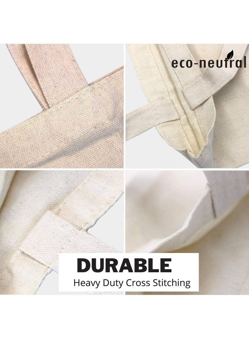 Eco-neutral 5-Pack Cotton Tote Bag Bulk Wholesale Natural For DIY Crafts And Wedding Birthday Shopping - Image 4