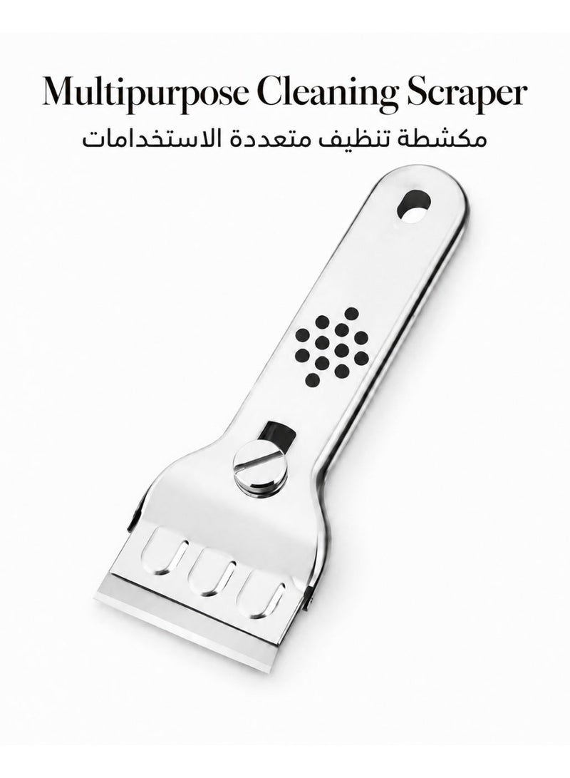 مكشطة تنظيف للموقد عدد 1، أداة كشط متعددة الاستخدامات بشفرة لموقد السيراميك والحث، مزيل زيت وأوساخ لتنظيف المطبخ والزجاج والبلاط والأسطح - Image 2