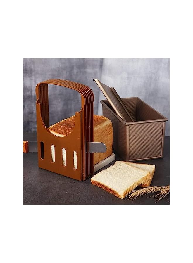 صينية رغيف مع غطاء، صينية خبز غير لاصقة، قالب خبز متين من الفولاذ الكربوني مع غطاء صينية خبز للخبز، صينية خبز للكعك محلي الصنع والخبز ورغيف اللحم - Image 2