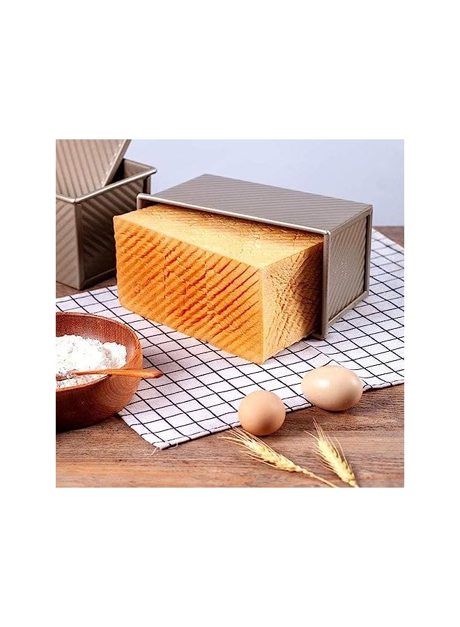 صينية رغيف مع غطاء، صينية خبز غير لاصقة، قالب خبز متين من الفولاذ الكربوني مع غطاء صينية خبز للخبز، صينية خبز للكعك محلي الصنع والخبز ورغيف اللحم - Image 4