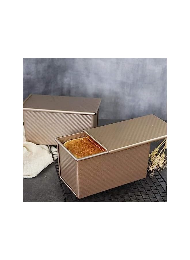 صينية رغيف مع غطاء، صينية خبز غير لاصقة، قالب خبز متين من الفولاذ الكربوني مع غطاء صينية خبز للخبز، صينية خبز للكعك محلي الصنع والخبز ورغيف اللحم - Image 5