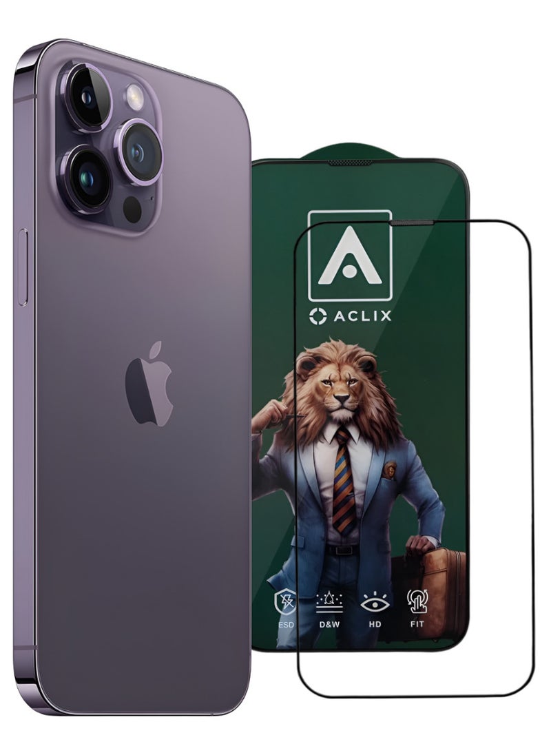 أكاليكس واقي شاشة عالي الجودة لهاتف ايفون 14 برو - Image 1