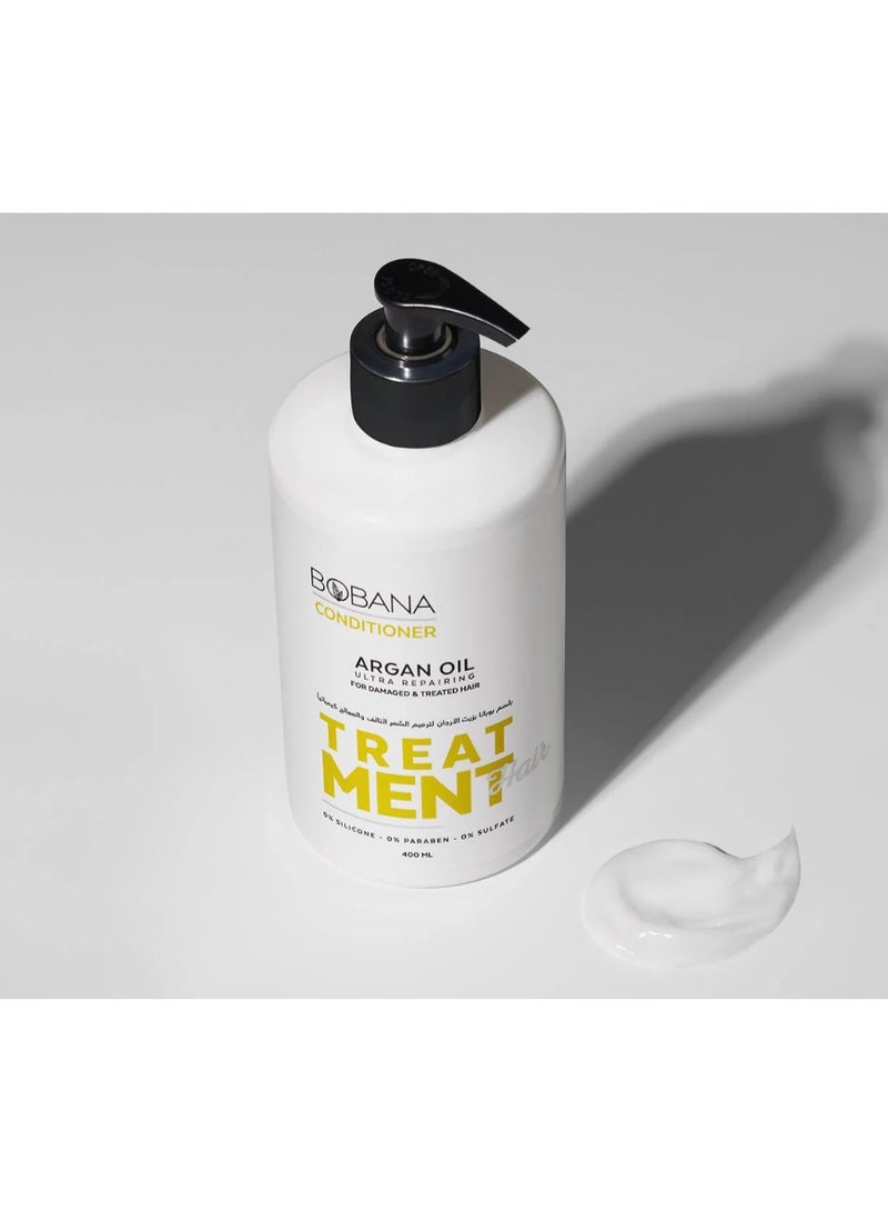 بوبانا بلسم شعر بزيت الأرجان وفيتامين هـ للشعر الجاف والتالف - (400 مل) - Image 2
