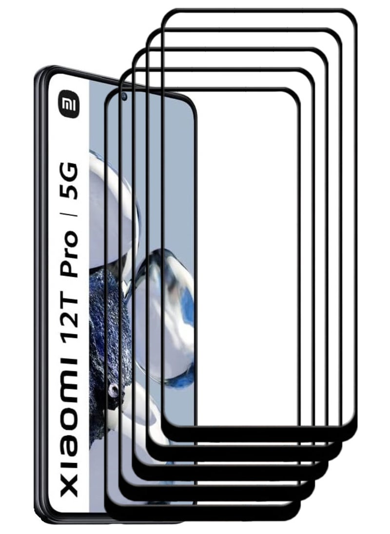 ACLIX 5 Pieces Antistatic ESD Dustproof Premium Quality High Definition Tempered Glass Screen Protector Designed For Xiaomi 12T Pro - Image 1