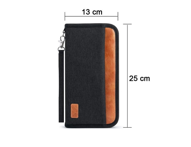 كيس تنظيم وثائق بحماية RFID (كيس سفر)، حقيبة جواز سفر عائلي - Image 2