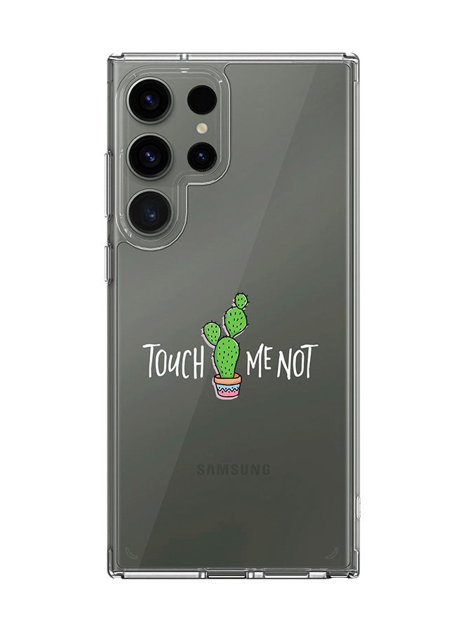 Stylizedd حافظة شفافة كلاسيكية لهاتف سامسونج جالاكسي S25 ألترا، حافظة هجين ناعمة حواف مرنة مضادة للسقوط TPU PC جل رقيقة شفافة - لا تلمسني - Image 1