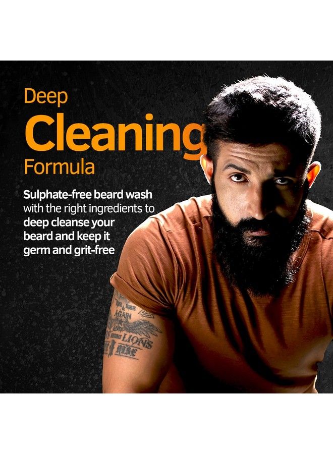 Ustraa Beard Wash Woody 100 Ml Sulphatefree Beard Wash Thick Foam No Postwash Dryness Beard Shampoo For Germfree Beard - Image 3