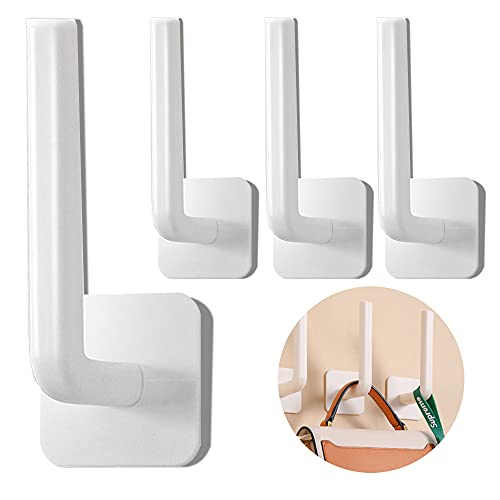 Saderoy 4Pcs Wall Hooks，Multi-Purpose Wall Hangers for Hanging Coats, 3M Heavy Duty Self Adhesive Hooks for Bedroom Bathroom Kitchen Office Hanging - Image 1