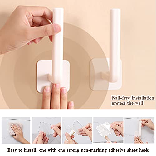 Saderoy 4Pcs Wall Hooks，Multi-Purpose Wall Hangers for Hanging Coats, 3M Heavy Duty Self Adhesive Hooks for Bedroom Bathroom Kitchen Office Hanging - Image 3