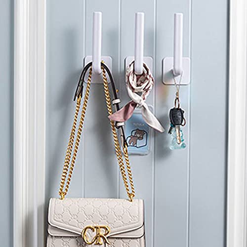 Saderoy 4Pcs Wall Hooks，Multi-Purpose Wall Hangers for Hanging Coats, 3M Heavy Duty Self Adhesive Hooks for Bedroom Bathroom Kitchen Office Hanging - Image 4