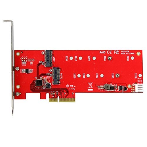 StarTech.com 2x M.2 SATA SSD Controller Card - PCIe - PCI Express M.2 SATA III Controller - NGFF Card Adapter , TAA (PEX2M2) - Image 2