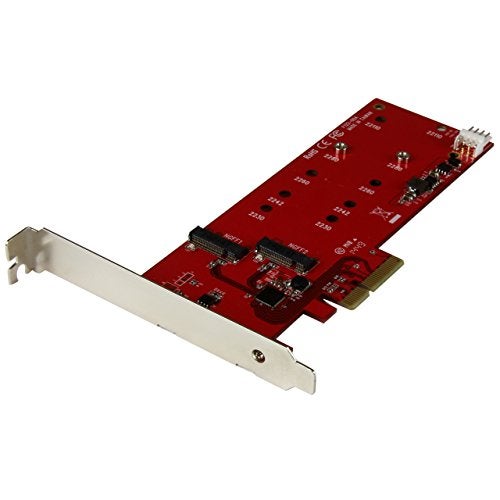 StarTech.com 2x M.2 SATA SSD Controller Card - PCIe - PCI Express M.2 SATA III Controller - NGFF Card Adapter , TAA (PEX2M2) - Image 1