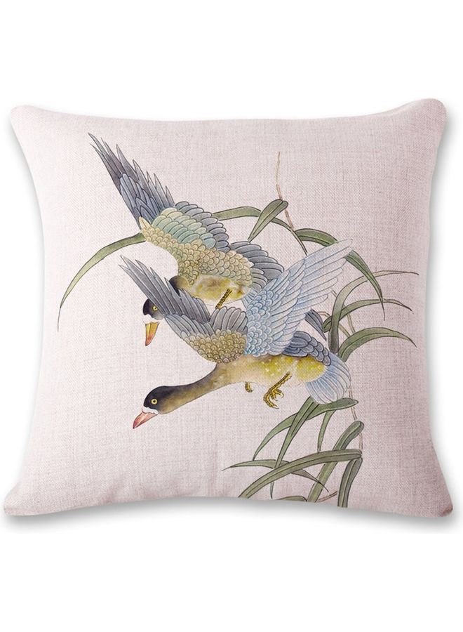 NIBEMINENT Simple Printed Cushion Cover White