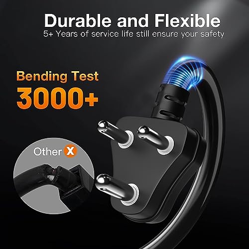 Hoteon Extension Board with 5 Meter Heavy Duty Long Wire Cord, Single Outlet Socket 2500W 10A Expandable Electric Extension, 3 pin Extension Cord, (5M / Black)-1Pcs - Image 4