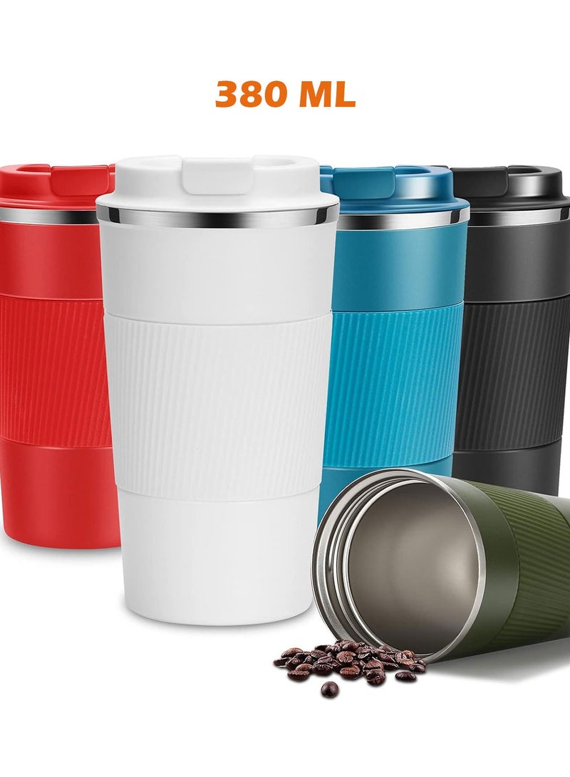MODERN HOME 380ml Travel Mug Reusable Insulated Coffee Cup Vacuum Insulation Stainless Steel Thermal Coffee Mug for Hot And Cold Drinks - Image 1