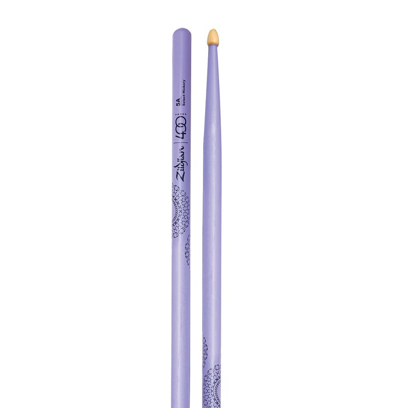 Zildjian Limited Edition 400th Anniversary 5AW Acorn Tip Drumsticks, Purple (Z5AACP-400) - Image 1