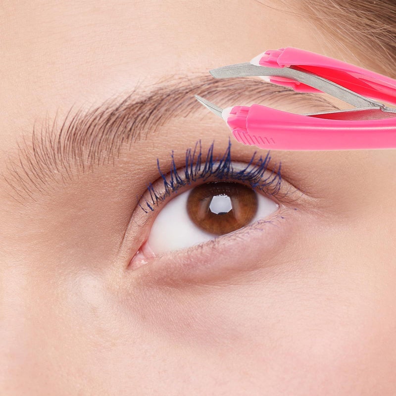 مشذب الحواجب الآلي باللون الوردي من البلاستيك مقاس 9.2 سم لإزالة الشعر بدقة لصالونات التجميل والعناية الشخصية - Image 5