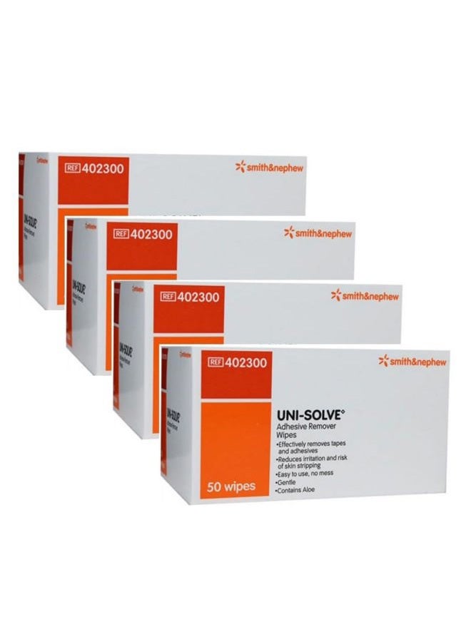Smith&nephew مناديل إزالة اللاصق UNI-SOLVE 50 عد 4 عبوات - Image 1