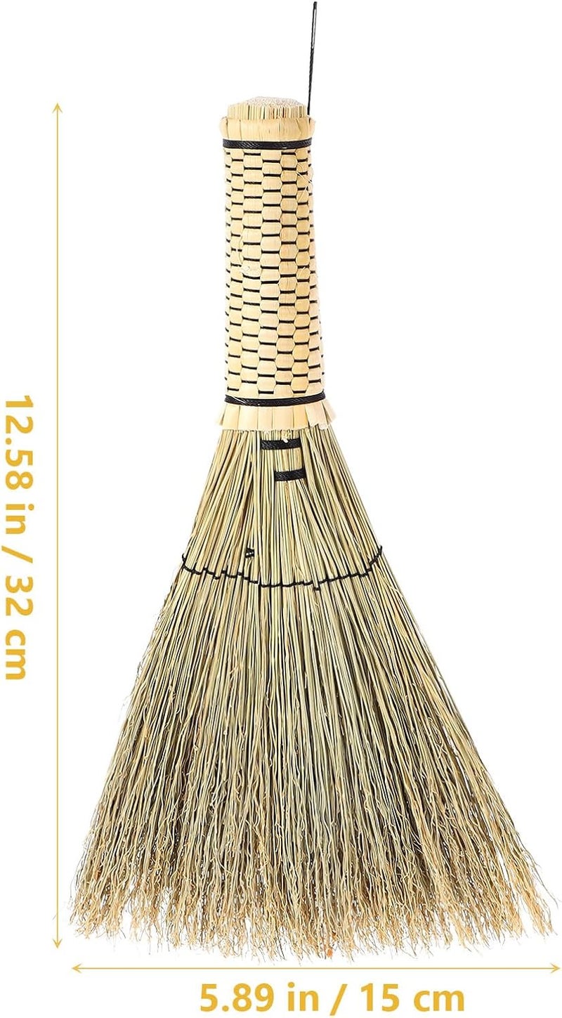 TOYANDONA Hand-Made Soft Corn Broom Dust Brush 26cm Small Woven Desktop Broom for Indoor Household Cleaning and Sofa Dusting - Image 2