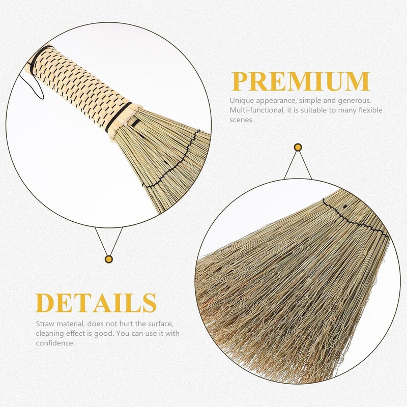TOYANDONA Hand-Made Soft Corn Broom Dust Brush 26cm Small Woven Desktop Broom for Indoor Household Cleaning and Sofa Dusting - Image 3